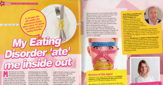 Eating Disorders in Dubai | Expert, Jared Alden, in Young+ Magazine