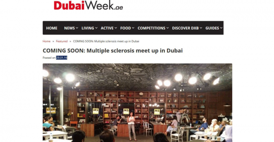 COMING SOON: Multiple sclerosis meet up in Dubai