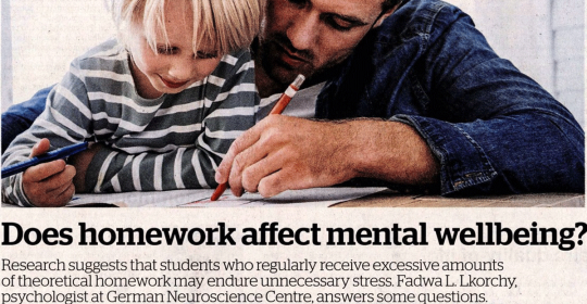 Does homework affect mental wellbeing?