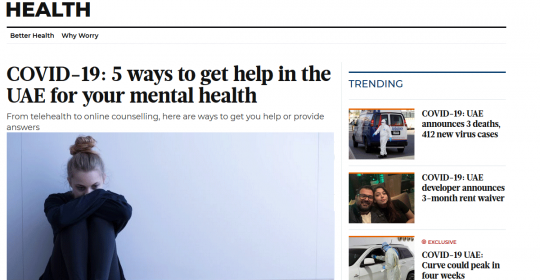 COVID-19: Ways to get help in the UAE for your mental health – German Neuroscience Center in Gulf News