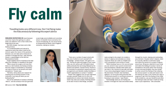 Travelling Anxiety in Times of COVID19 – Dubai Psychologist, Aamnah, explains how to cope in Time Out Magazine