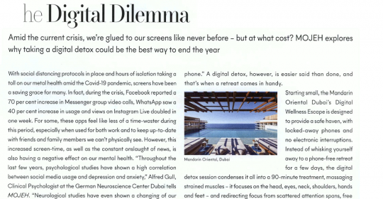 The Digital Dilemma – Dubai Psychologist, Alfred, speaks to MOJEH Magazine