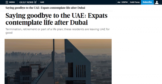Saying goodbye to the UAE: Expats contemplate life after Dubai – Psychologist, Dr. Fabian, explains the psychology of change in Gulf News