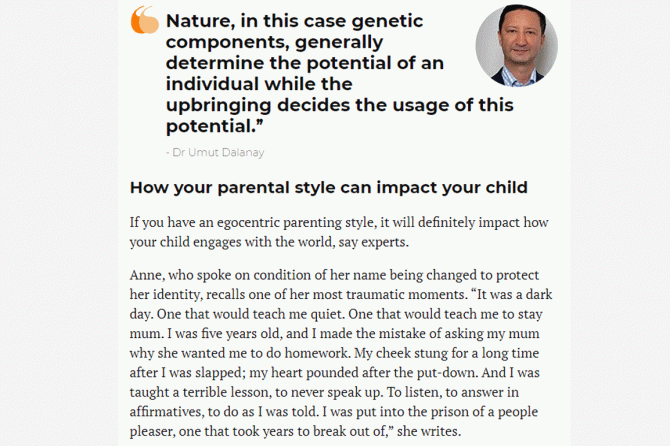 UAE parents: Is your parenting style making your child a people pleaser? – Dubai Psychiatrist, Dr. Umut, in talks with Gulf News
